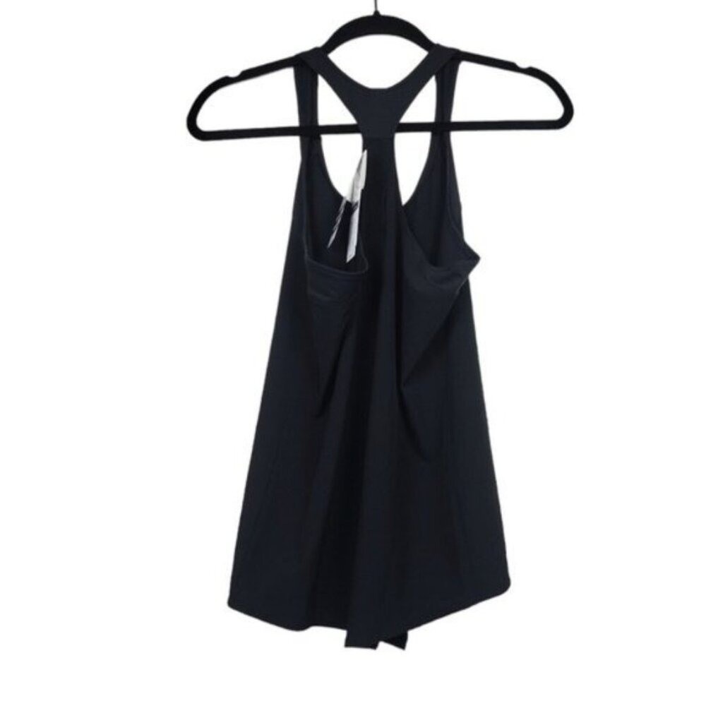 Adidas Womens Sleeveless Black Split Back Tank Top Size XS NWT - Picture 4 of 5